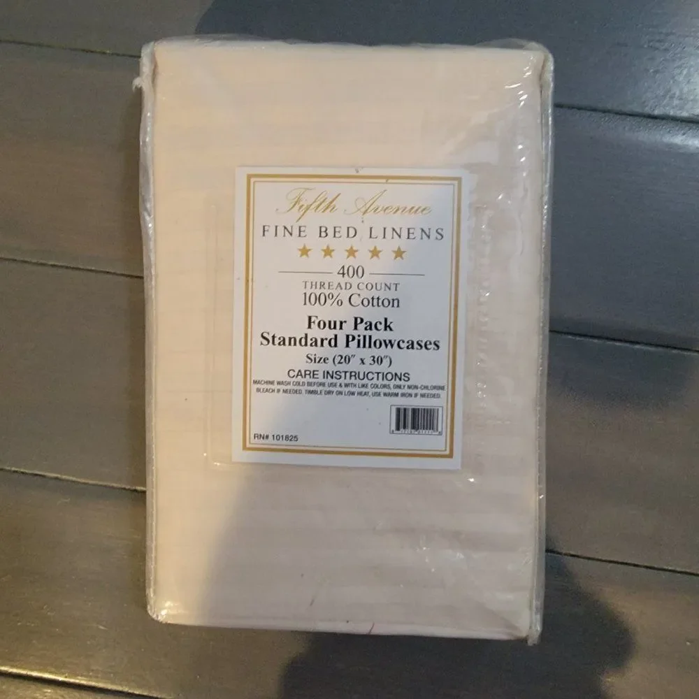 COPY - COPY - Fifth Avenue Fine Bed Linens 400 Thread Count 100% Cotton Four Pa…